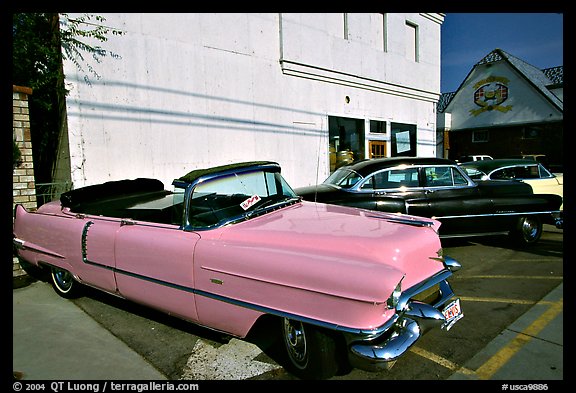 Classic Pink Cadillac, Bishop. California, USA (color)