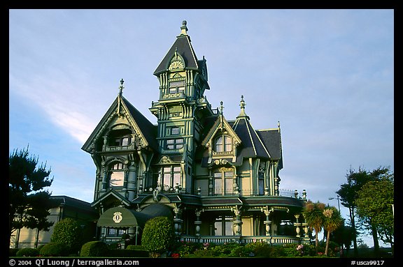 Carson Mansion on M Street, Eureka. California, USA (color)