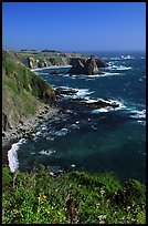 Cliffs and surf near Fort Bragg. Fort Bragg, California, USA ( color)