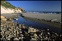 Pebbles, pool, and beach near Fort Bragg. Fort Bragg, California, USA ( color)