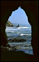 Arch near Arch Rock. Point Reyes National Seashore, California, USA (color)