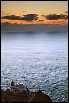 Point Reyes Lighthouse, sunset. Point Reyes National Seashore, California, USA ( color)
