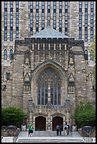 Sterling Library in gothic style. Yale University, New Haven, Connecticut, USA (color)