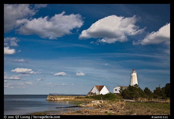 Lighthouse, Connecticut River estuary, Old Saybrook. Connecticut, USA (color)