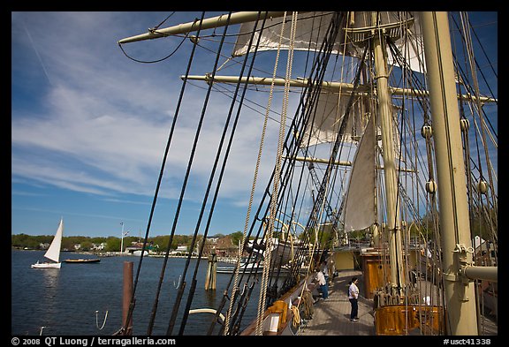 Aboard the Charles Morgan ship. Mystic, Connecticut, USA (color)