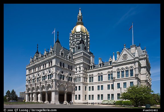 Connecticut State Capitol. Hartford, Connecticut, USA (color)