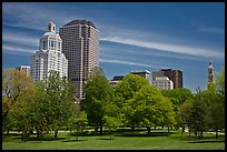 Hartford skyline and Bushnell Park. Hartford, Connecticut, USA ( color)
