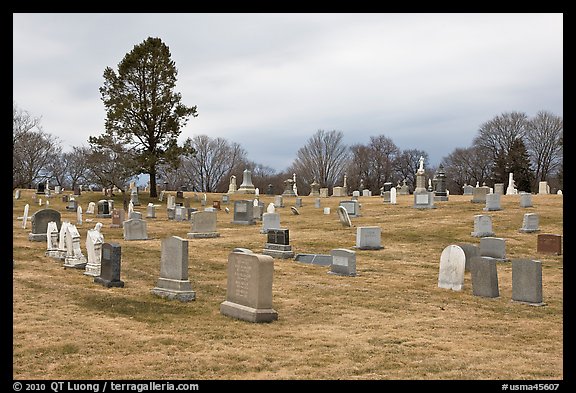 Lawn cemetery. Salem, Massachussets, USA