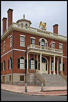 Custom House with eagle representing US government, Salem Maritime National Historic Site. Salem, Massachussets, USA