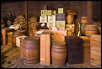 Chests and barrels, public stores, Salem Maritime National Historic Site. Salem, Massachussets, USA (color)