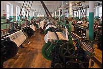 Textile Looms, Boott Cottom Mills Museum, Lowell National Historical Park. Massachussets, USA ( color)