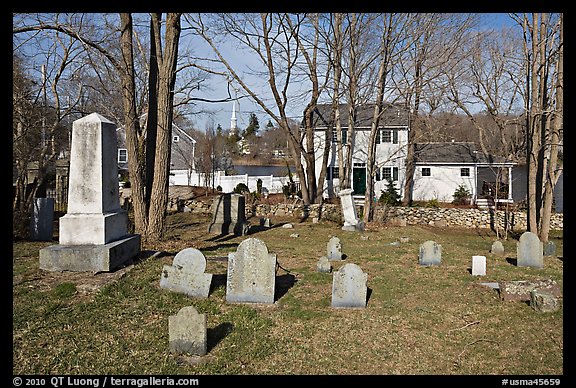 Cemetery, Sandwich. Cape Cod, Massachussets, USA (color)
