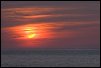 Sunset over Cape Cod Bay, Cape Cod National Seashore. Cape Cod, Massachussets, USA ( color)