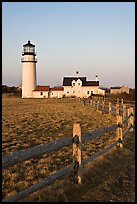Cape Cod Light and fence, Cape Cod National Seashore. Cape Cod, Massachussets, USA