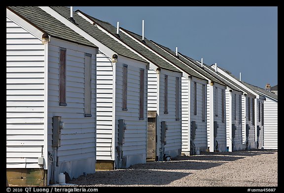 Row of cottages, Truro. Cape Cod, Massachussets, USA