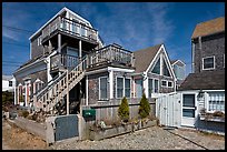 Beach and houses, Provincetown. Cape Cod, Massachussets, USA ( color)