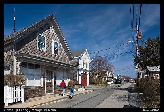 Residential Street, Provincetown. Cape Cod, Massachussets, USA (color)