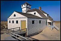 Historic life-saving station, Race Point Beach, Cape Cod National Seashore. Cape Cod, Massachussets, USA (color)