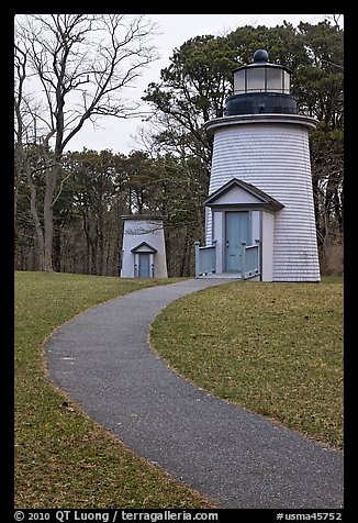 Path leading to historic lighthouses, Cape Cod National Seashore. Cape Cod, Massachussets, USA (color)