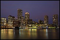 Boston skyline at dusk. Boston, Massachussets, USA (color)