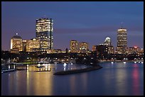 Back Bay skyline at night. Boston, Massachussets, USA ( color)