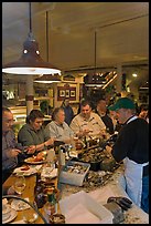 Patrons eating at Union Lobster House. Boston, Massachussets, USA (color)