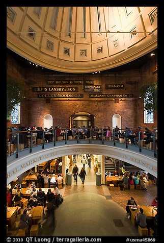 Inside historic Quincy Market. Boston, Massachussets, USA