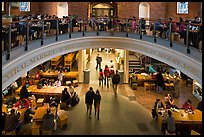 People dining, Quincy Market. Boston, Massachussets, USA (color)