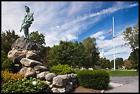 Hayes Memorial Fountain, Battle Green, Lexington. Massachussets, USA ( color)