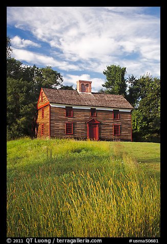 Historic house, Minute Man National Historical Park. Massachussets, USA (color)