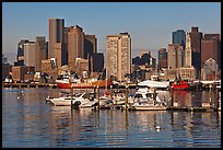 Bostron harbor and financial district. Boston, Massachussets, USA ( color)