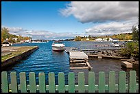 Harbor on shores of Moosehead Lake, Greenville. Maine, USA