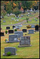 Headstones, Cemetery, Greenville. Maine, USA (color)
