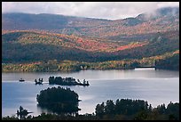 Lake autumn landscape. Maine, USA ( color)