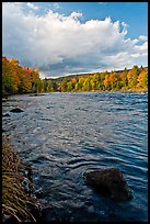 Penobscot River in autumn, late afternoon. Maine, USA