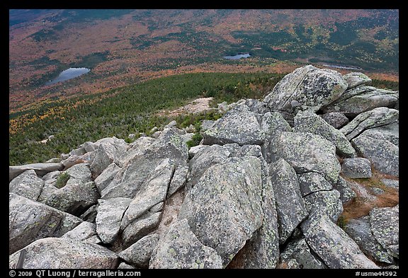 Rocks on summit of South Turner Mountain. Baxter State Park, Maine, USA