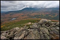 Katahdin and forests seen from South Turner Mountain. Baxter State Park, Maine, USA ( color)