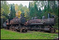 Lacroix locomotives. Allagash Wilderness Waterway, Maine, USA ( color)