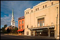 Penobscot Theater and church. Bangor, Maine, USA ( color)