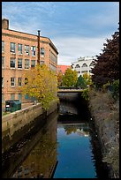Kenduskeag stream flows dowtown. Bangor, Maine, USA ( color)