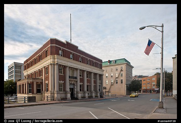 West market square historic district. Bangor, Maine, USA