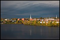 Bangor Skyline with Penobscot River. Bangor, Maine, USA ( color)