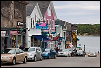 Street, Frenchman Bay and Bar Island. Bar Harbor, Maine, USA ( color)