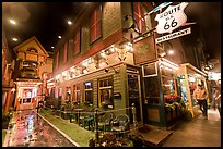 Route 66 restaurant at night. Bar Harbor, Maine, USA ( color)
