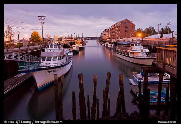 Harbor at dawn. Portland, Maine, USA