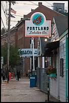 Harborfront street. Portland, Maine, USA