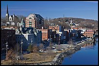 West side riverfront. Augusta, Maine, USA