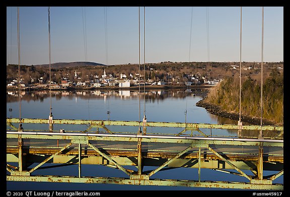 Waldo-Hancock Bridge and Buckport. Maine, USA