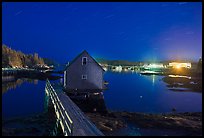 Lobster shack by night. Stonington, Maine, USA ( color)