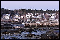 Harbor at low tide, dawn. Stonington, Maine, USA (color)